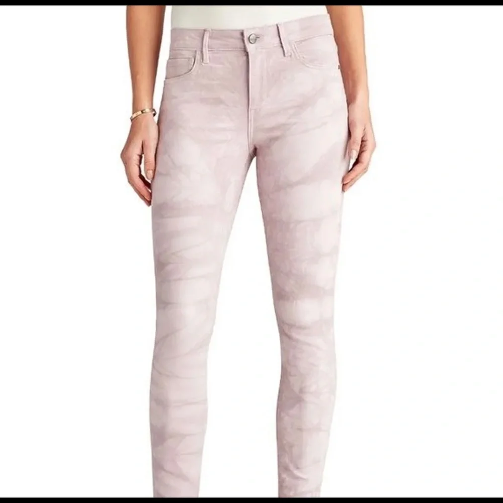 Sam Edelman Mid Rise Skinny Jeans Pink tie die NWT $128 - Picture 1 of 5